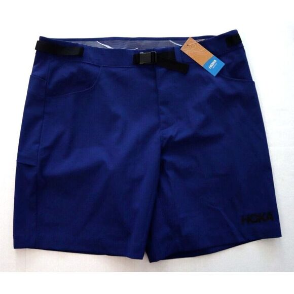 Hoka One One 1135026 Men's Sz XL Bellwether Blue Belted Sky Shorts - Picture 1 of 8
